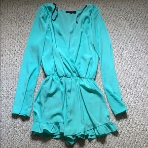 Honey punch mint romper